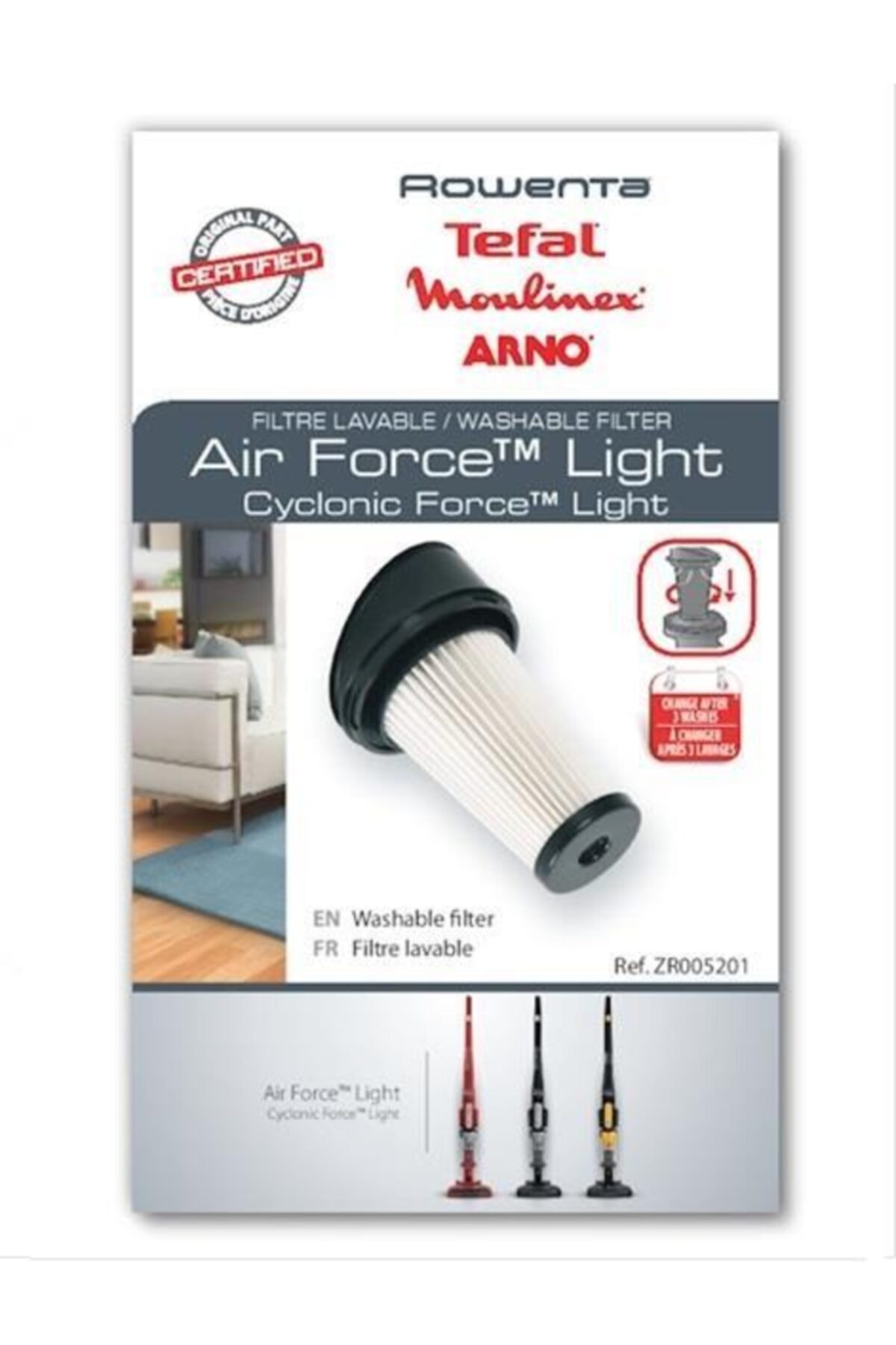 Tefal  Rowenta RH65, TY65 AirForce Light Hepa Filtre ZR005201