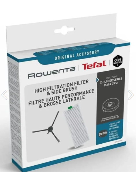 TEFAL X-plorer Series 75 S & 75 S+ Akıllı Süpürge Yan Fırça ve Filtre Seti ZR185002