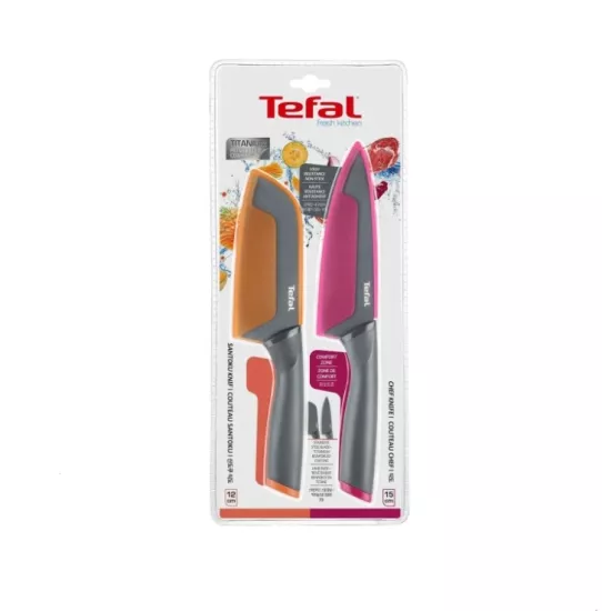 TEFAL Fresh Kitchen Paslanmaz Çelik 12/15 Cm 2’li Şef Bıçağı