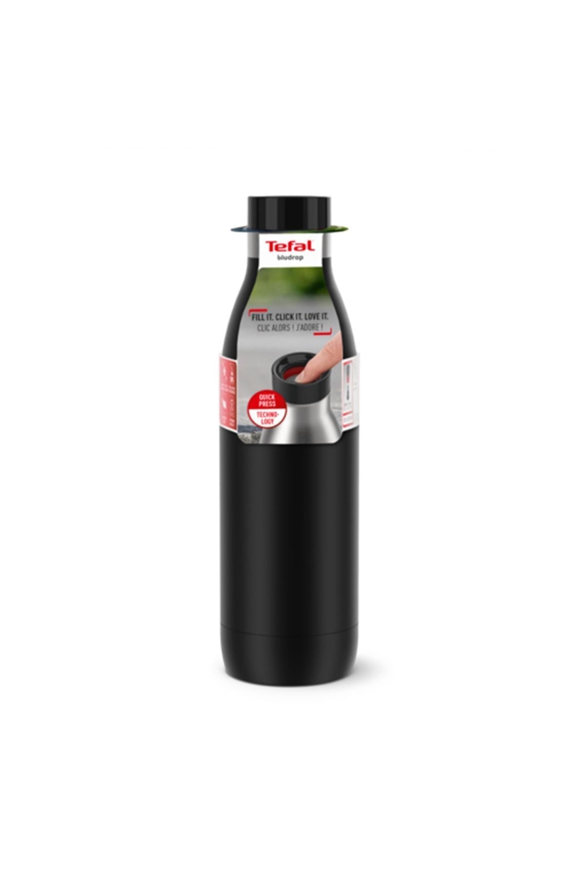 Tefal Bludrop Siyah Termos Şişe - 0.7 L